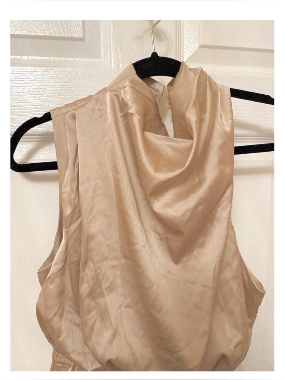 Commense Ruched Satin Jumpsuit - Picture 10 of 12